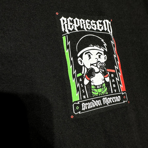 Brandon Moreno T Shirt Men's 3XL Limited Edition Black Short Sleeve - Picture 3 of 12